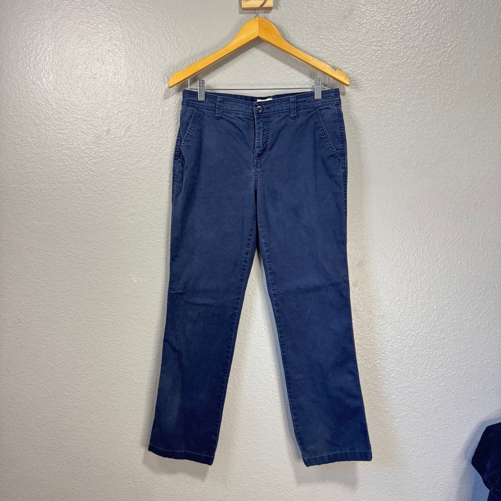 St. John’s Bay Classic Fit Straight Leg Pants Navy Blue Women’s 8P Petite